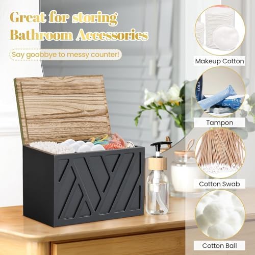 2 Pcs Tampon Holder with Lid for Bathroom