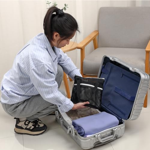 GYEUKHAM Mesh Shower Caddy Quick Dry Portable Toiletry Organizer Black