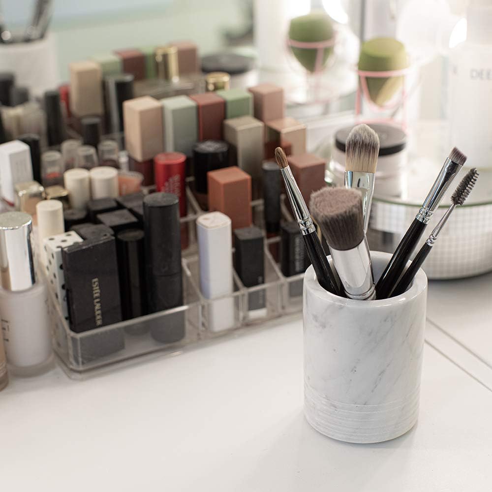 Natural Marble Tumbler Toothbrush Holder