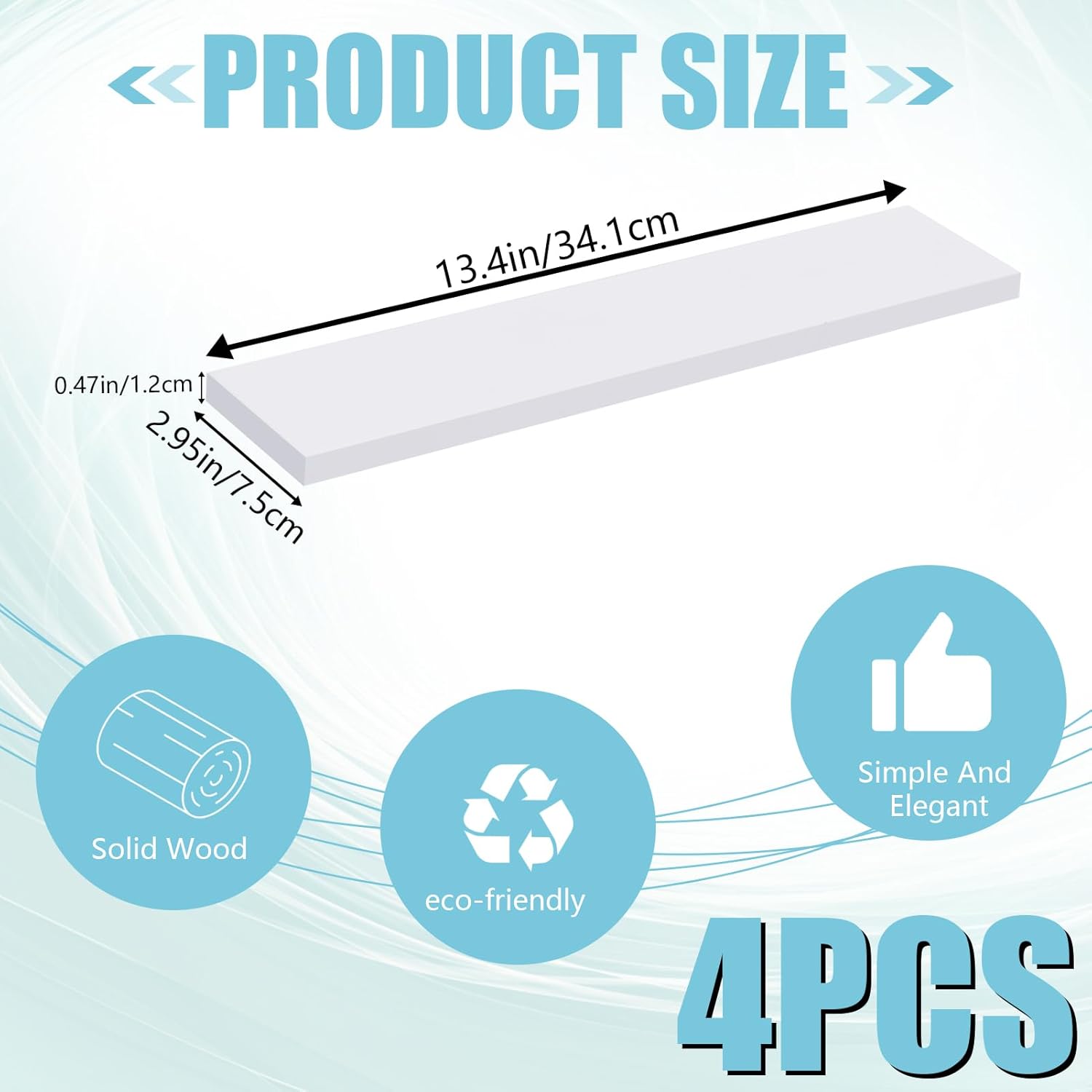4 PCS White Medicine Cabinet Shelves Replacement 1