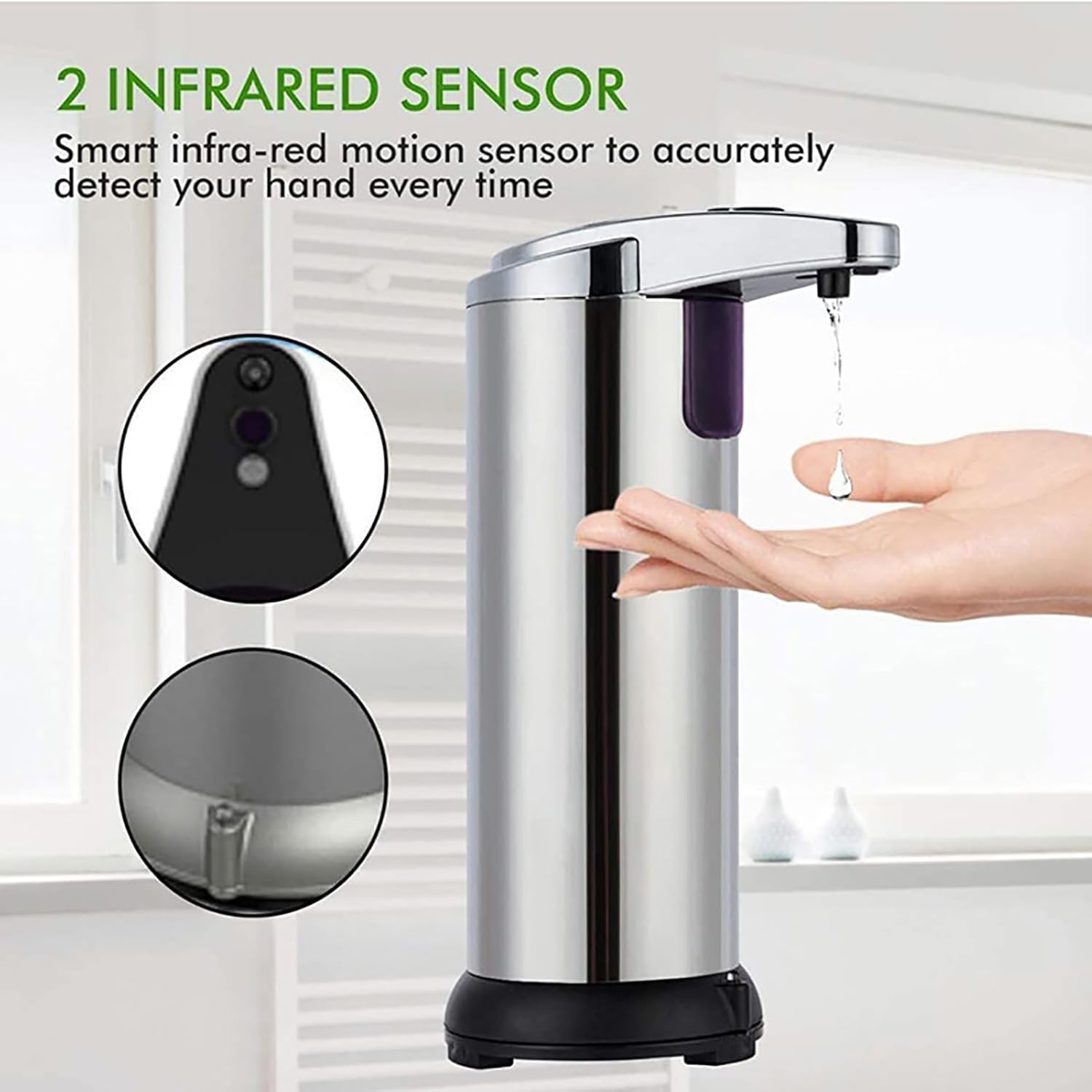 Automatic Soap Dispenser with 3 Levels and Infrared Sensor 1