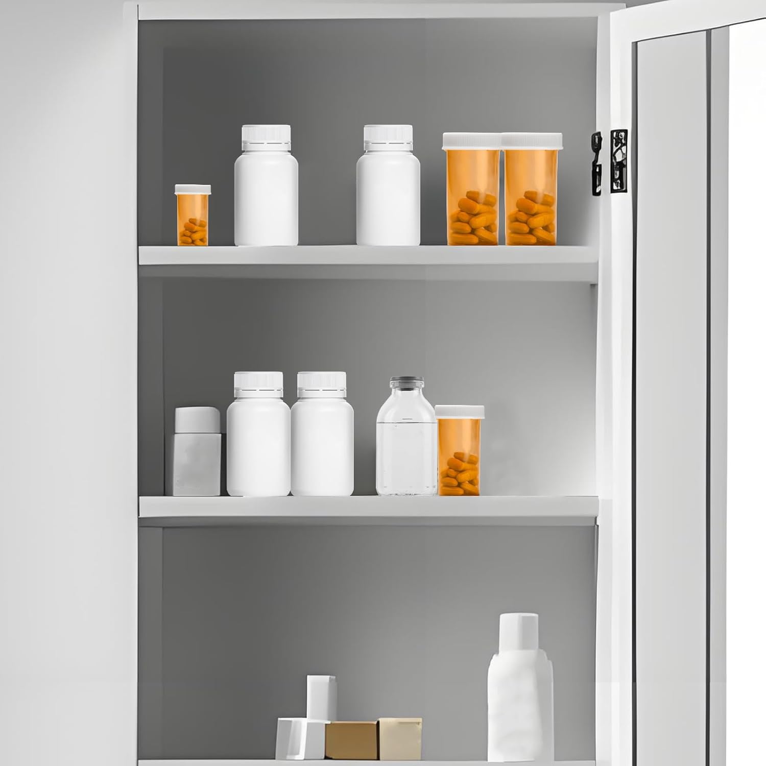 4 PCS White Medicine Cabinet Shelves Replacement 1