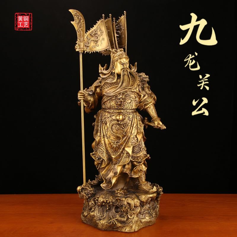 Usoway Pure Brass Wealth God Statue 9776608777590