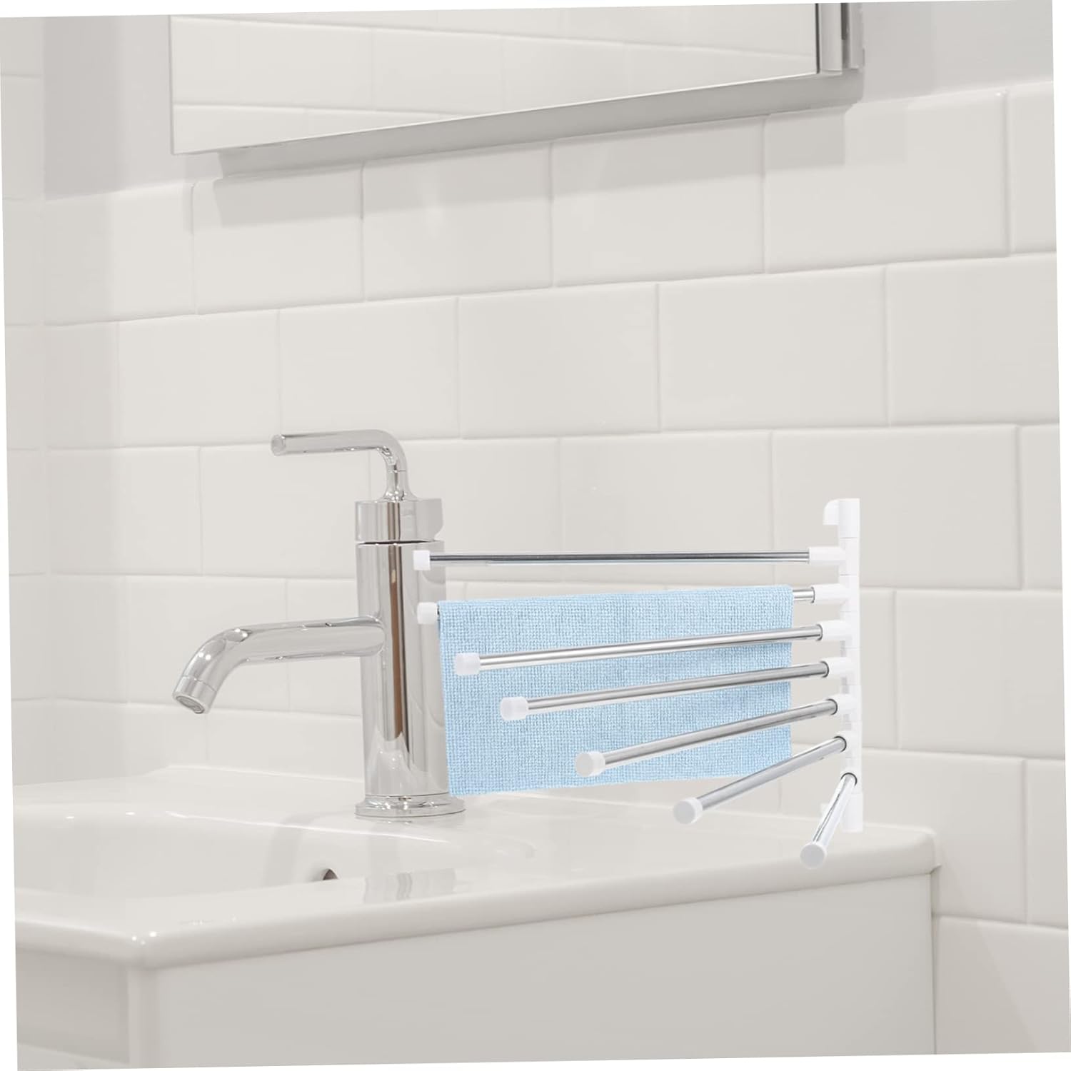 NUOBESTY 1Set Wall Mounted Towel Rack with Stainless Steel Design