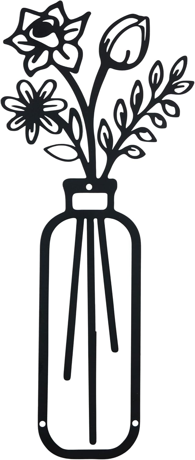 Aertiavty Metal Flowers Wall Decor 3 Pcs