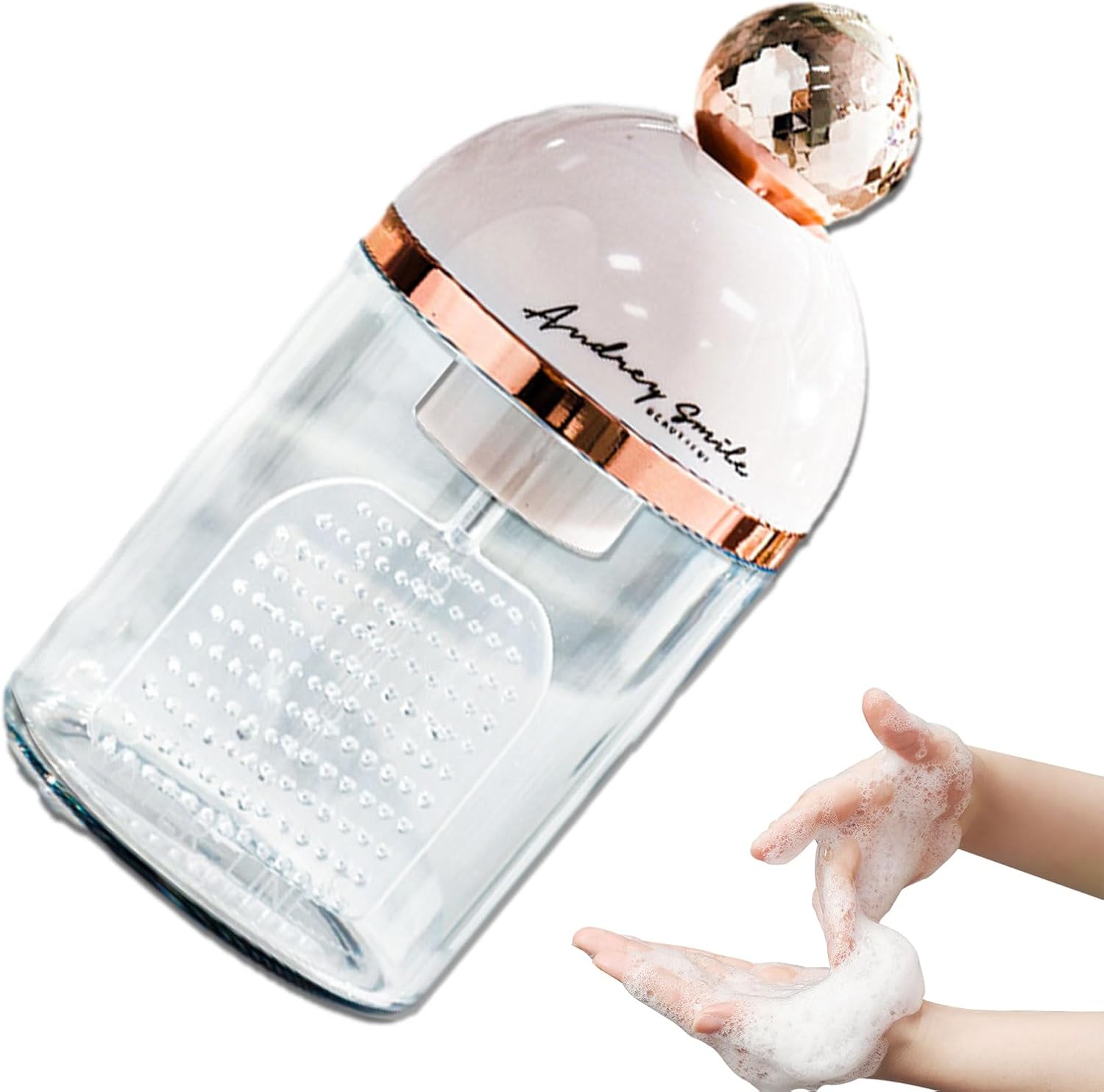 Touchless Dish Soap Dispenser with LED Light and Foaming Feature Pink