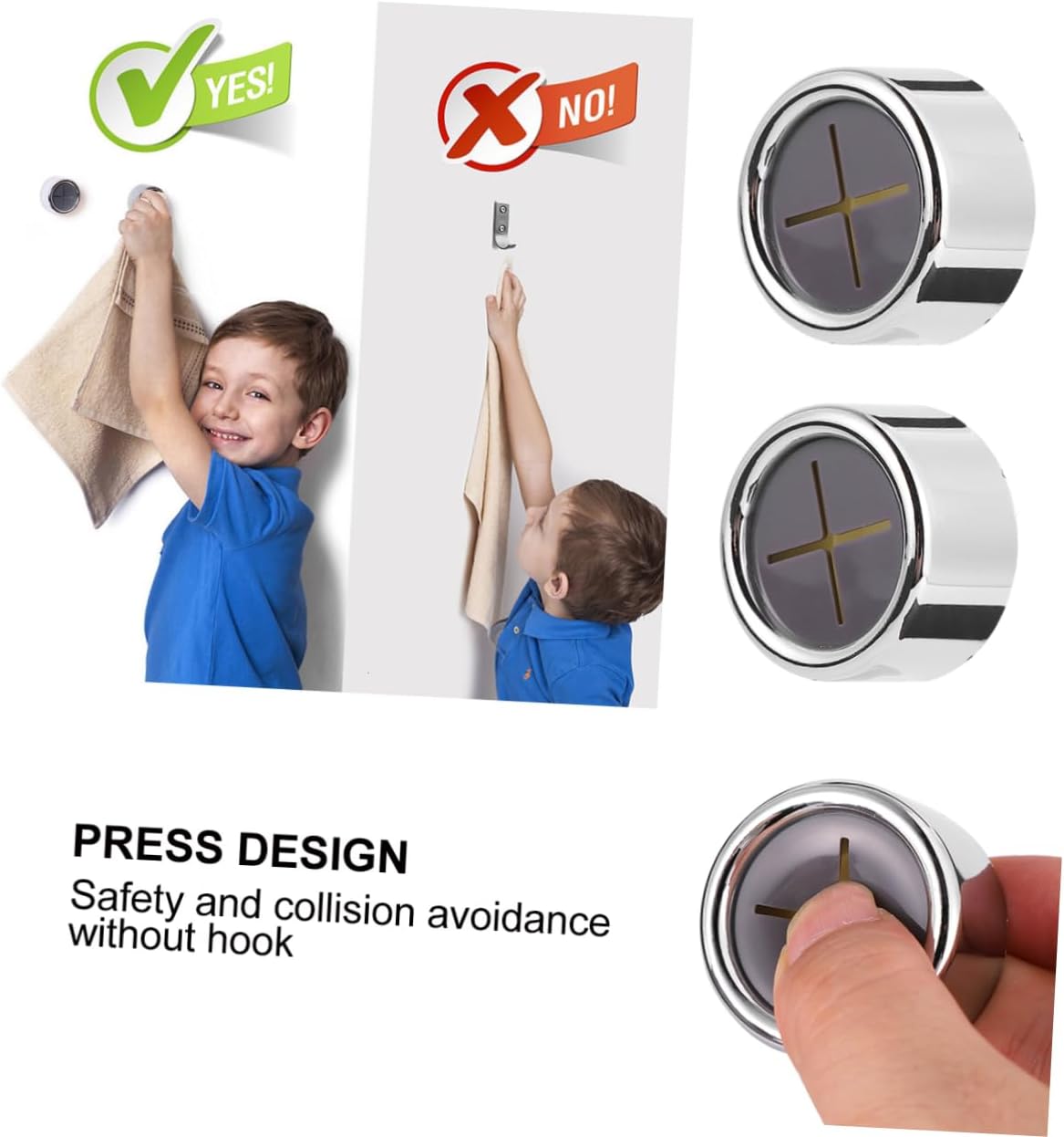 DIYEAH 3Pcs Wall Mounted Towel Holder Rack Set