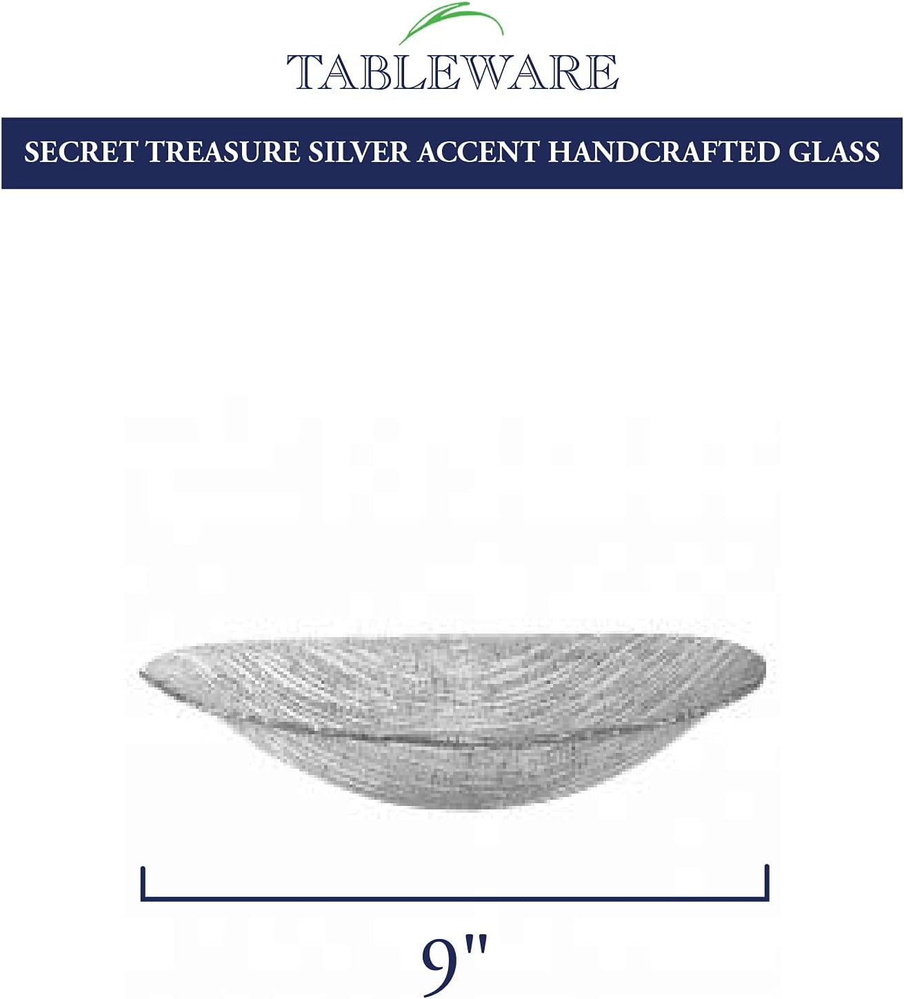Badash Secret Treasure Silver Glass Salad Bowl