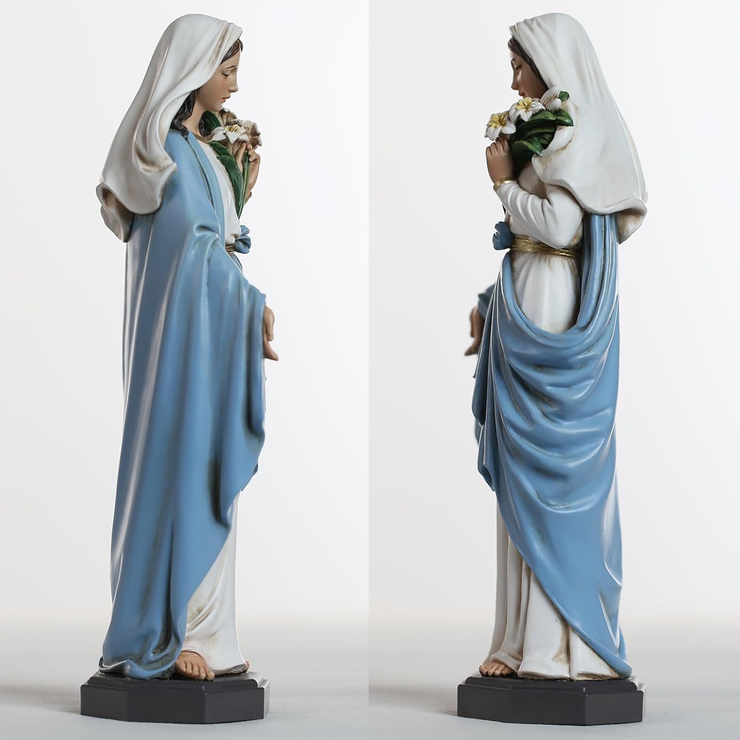 Grace4Joy 10 Inch Hand Painted Mary Statue