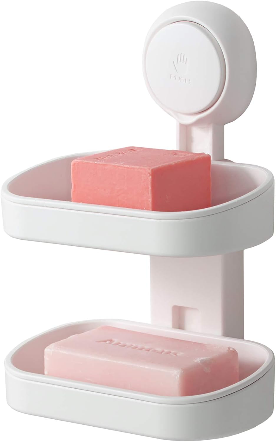 TAILI Double Layer Soap Holder Suction Cup Design for Bathroom and Kitchen