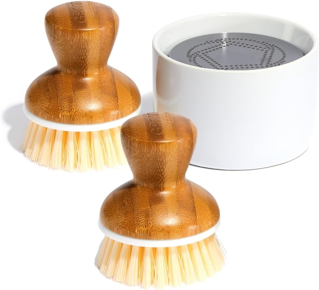 Grove Co Bubble-Up Dish Soap Dispenser with 2 Brush Set