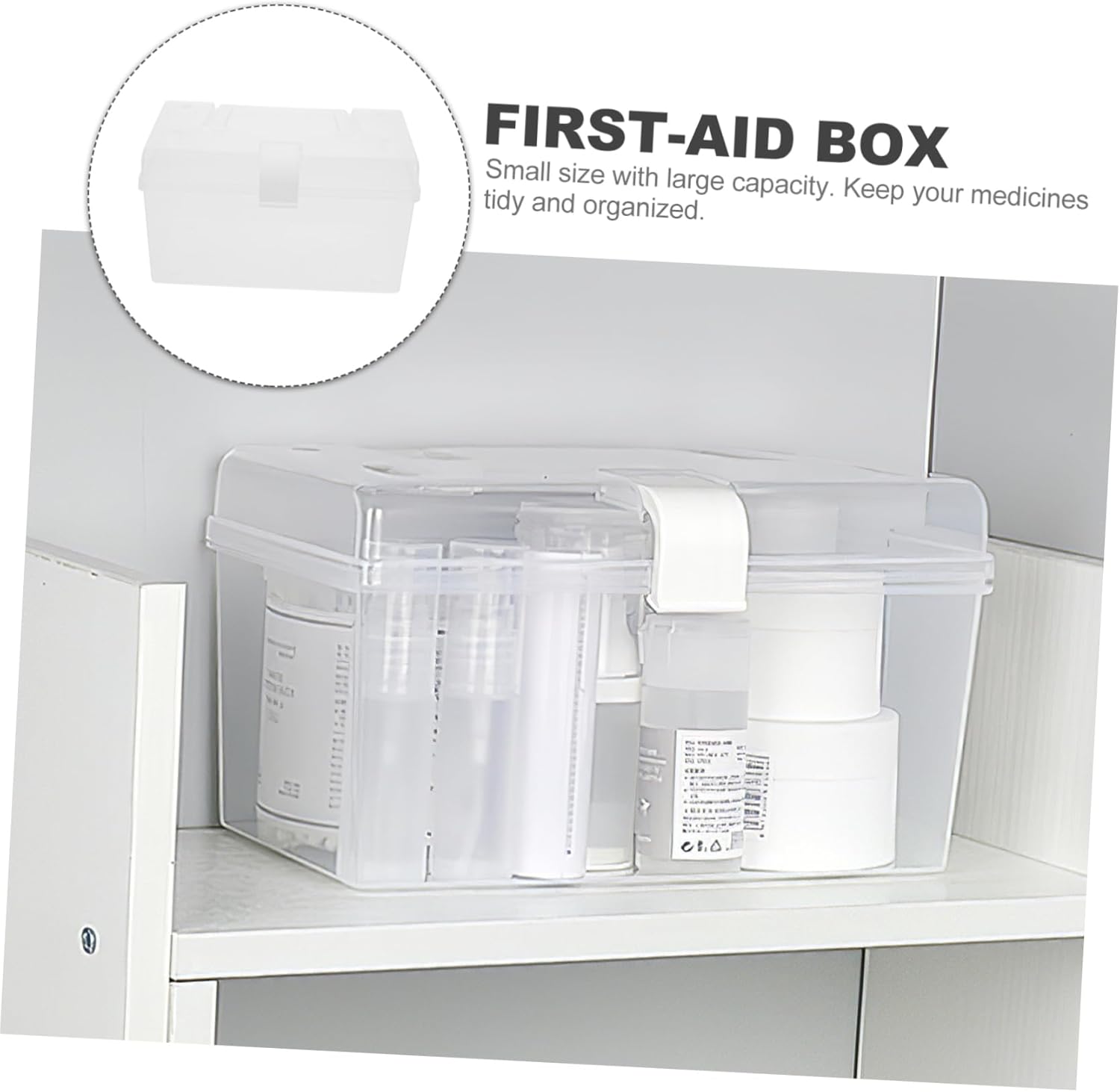 Ipetboom Portable Medicine Cabinet with Transparent Design and Buckle Closure