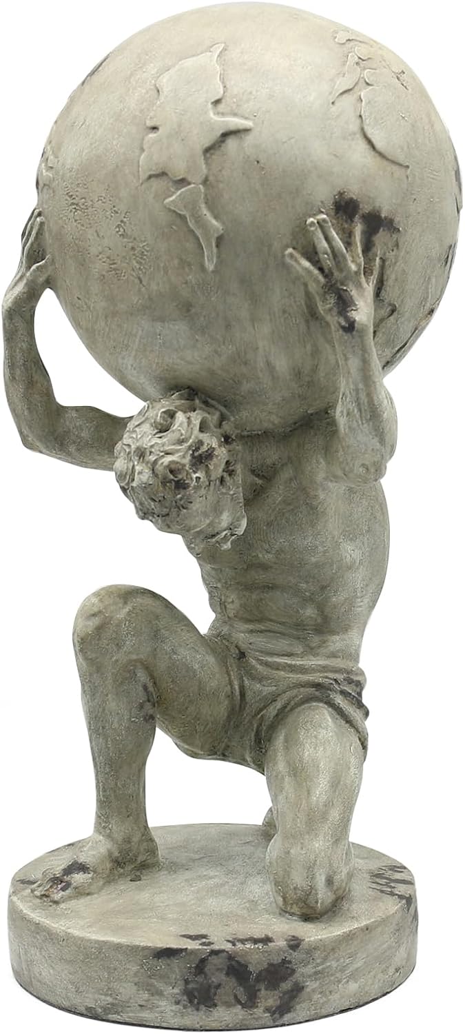 Lukitas Atlas Holding Earth Statue Resin 115 Inches