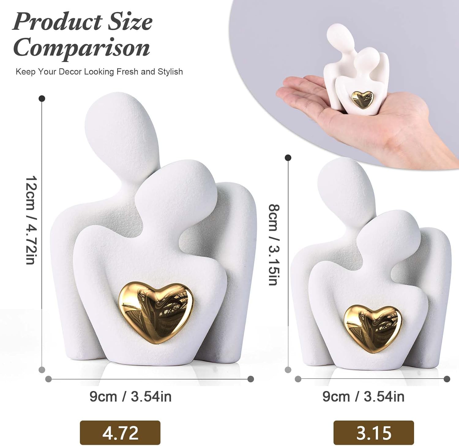 XMGZQ Mini Hugging Couple Statue for Home Decor 1