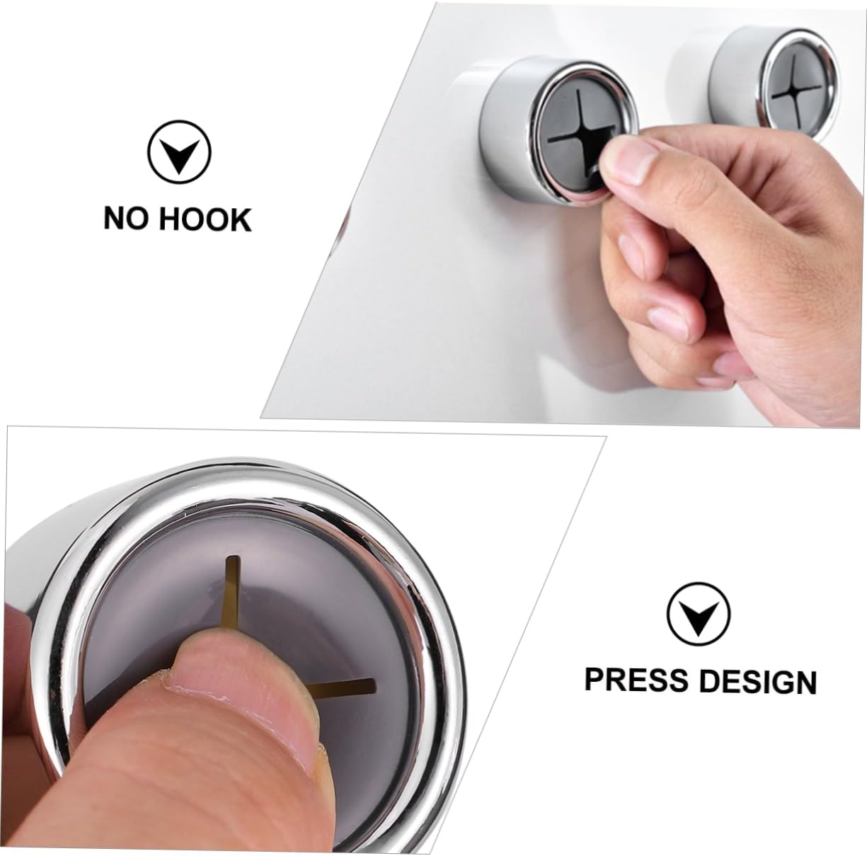 3pcs Self-Adhesive Towel Holder with Punch Design