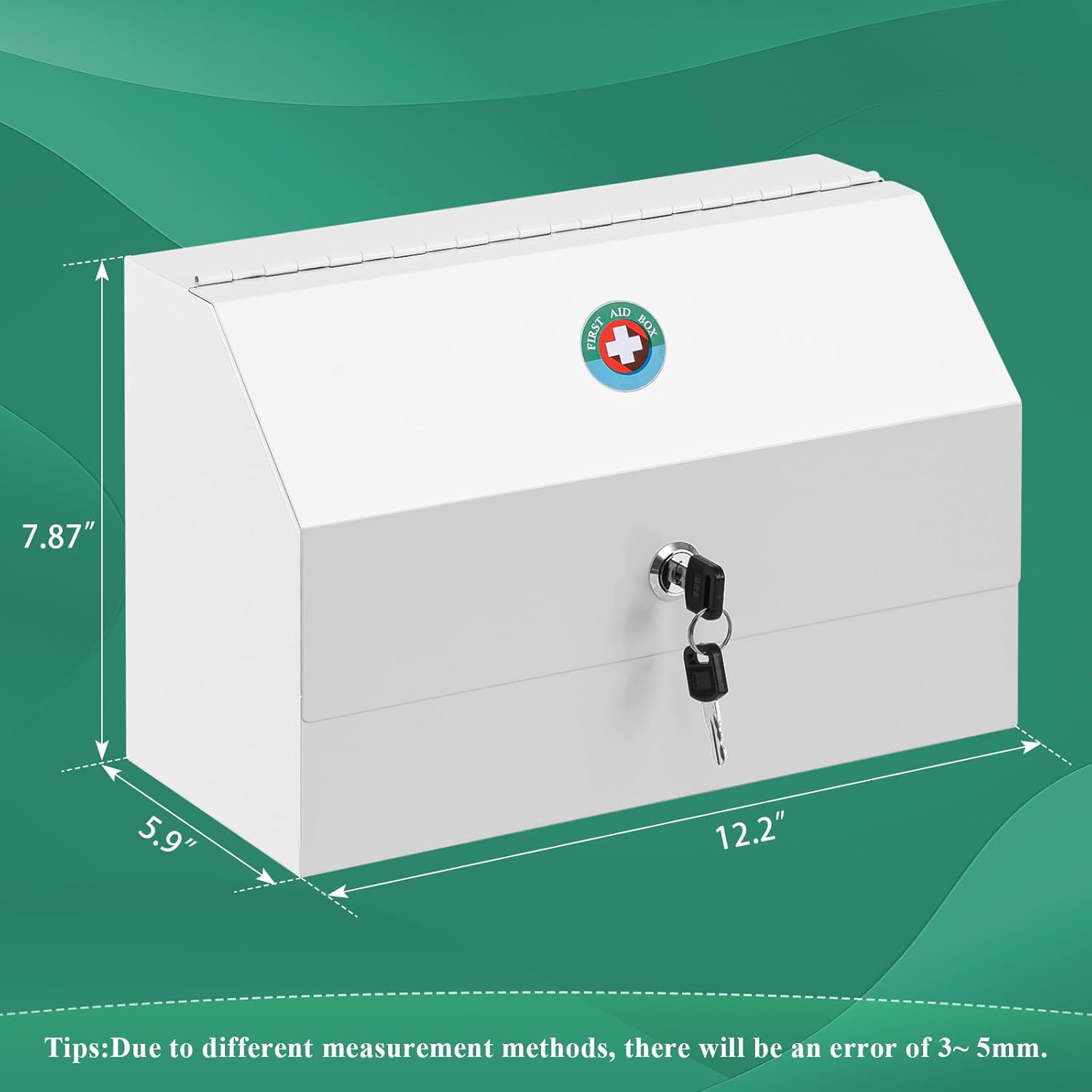 KYODOLED Wall Mount Medicine Lock Box with Key 122 x 59 x 787 Inch