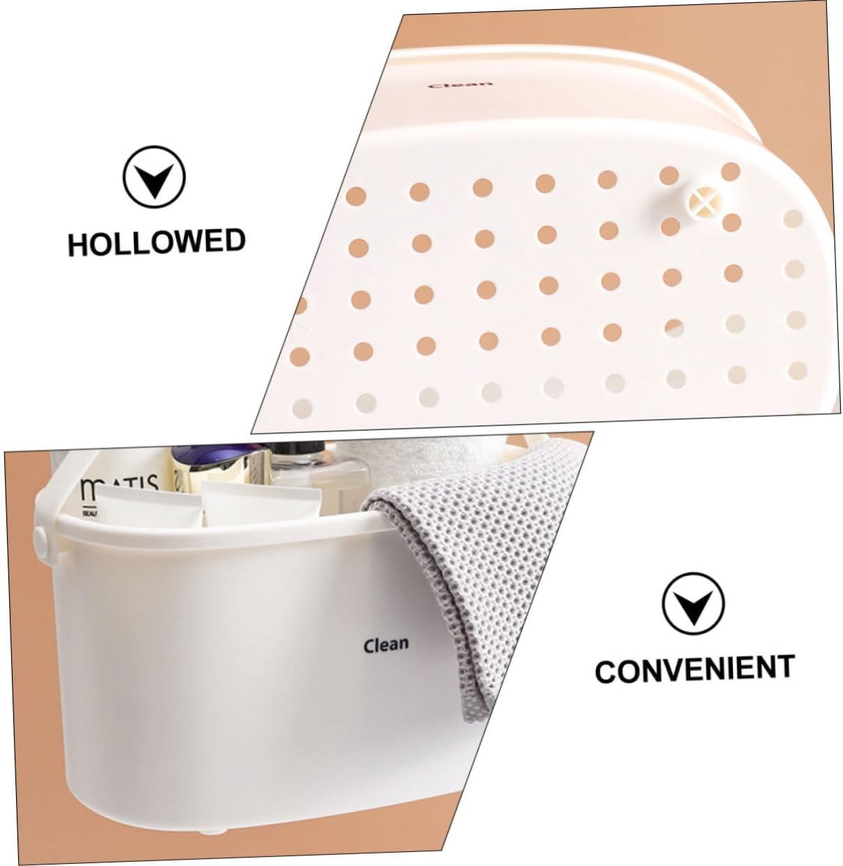 HOLIDYOYO Portable Shower Basket with Handle