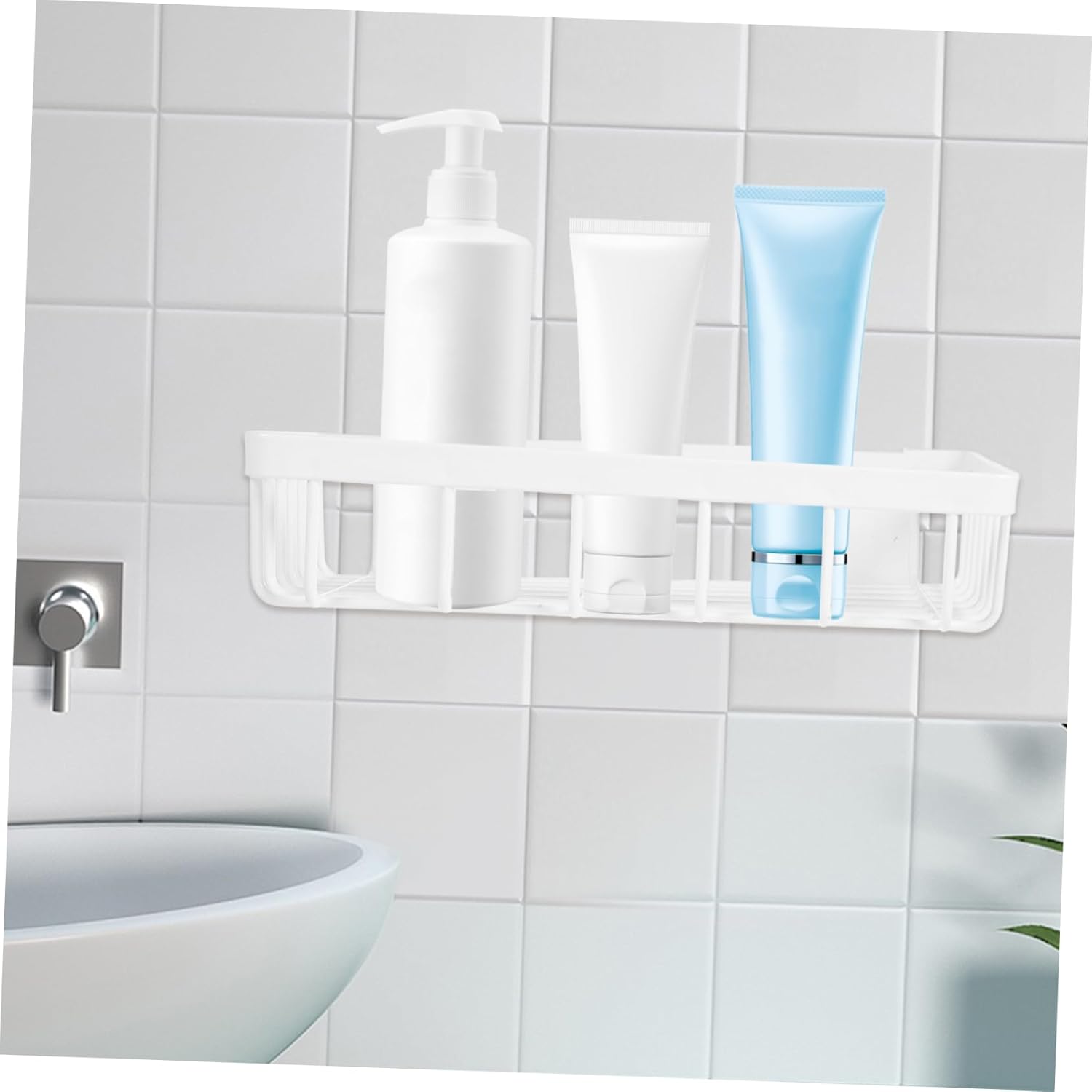 STOBAZA Extra Long Wall Mounted Bathroom Shelf Organizer