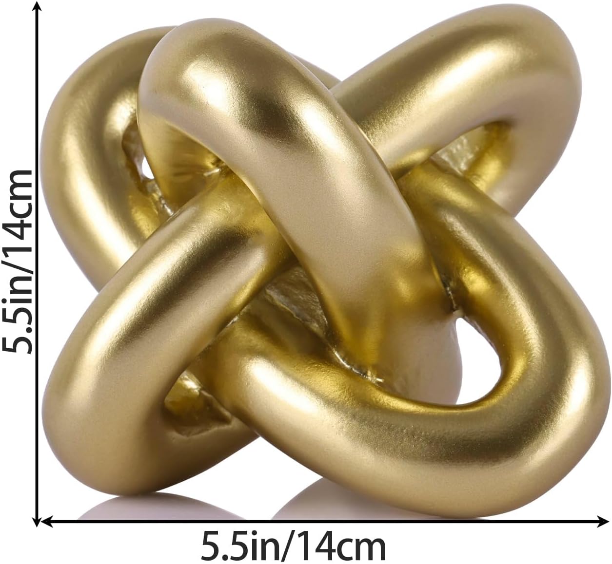 Golden Knot Sculpture Set 3 Piece Resin Home Decor