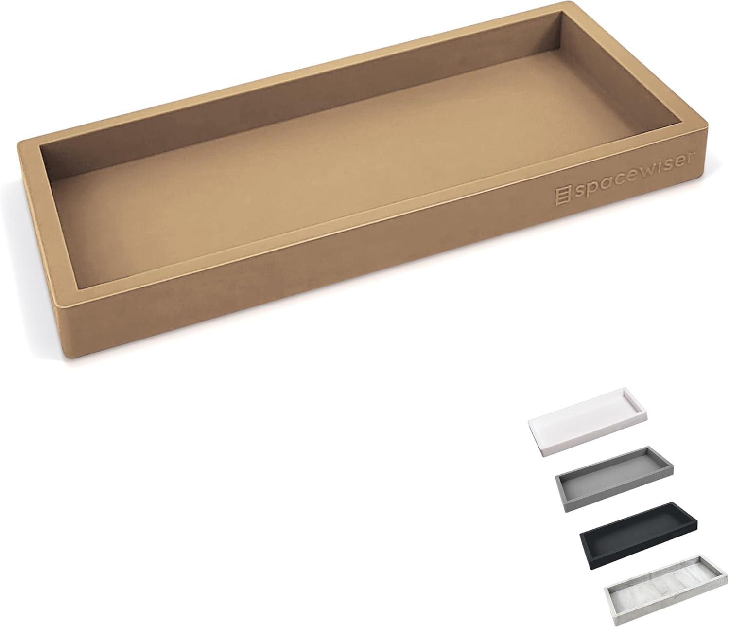Spacewiser Countertop Vanity Tray - 77 Inch Silicone Holder