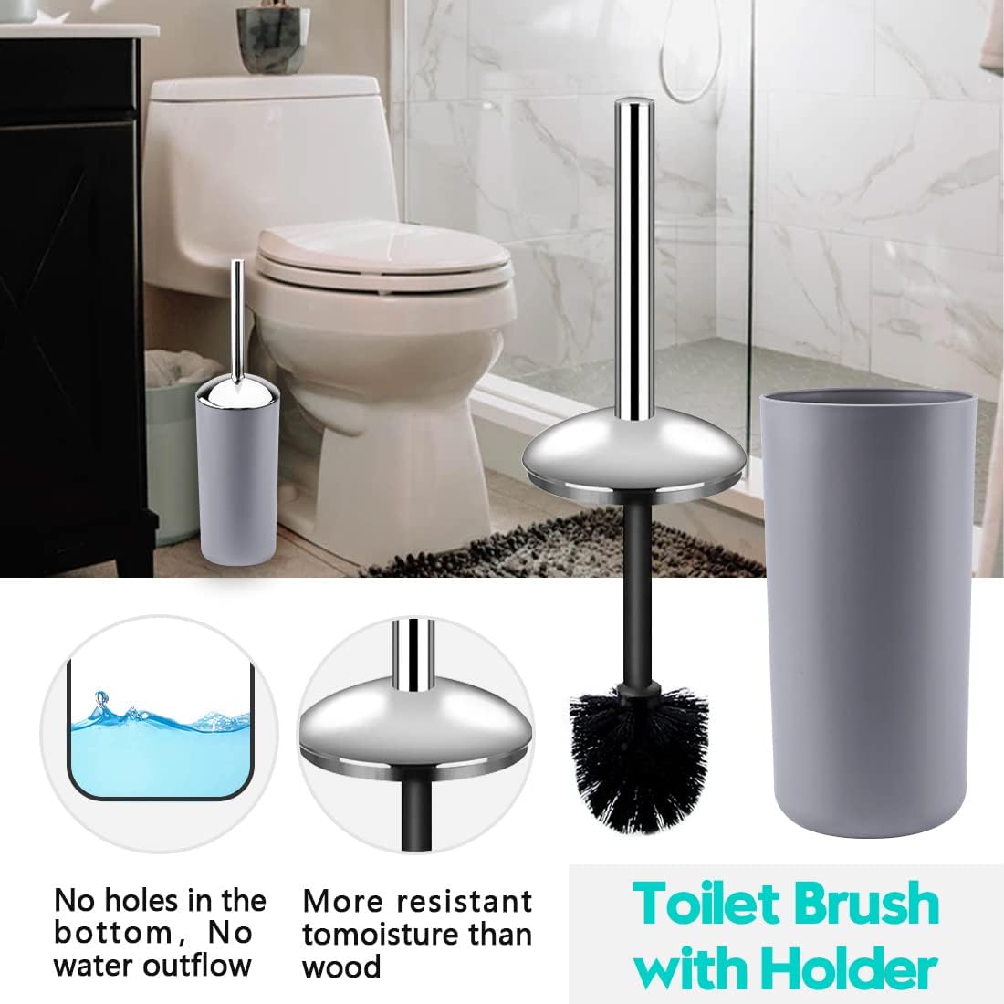 Papillon 6 Piece Bathroom Accessory Set Gray