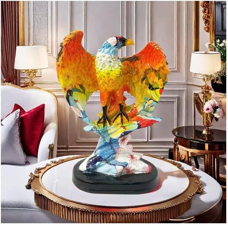 Rekeell Decorative Resin Eagle Statue Purple Blue