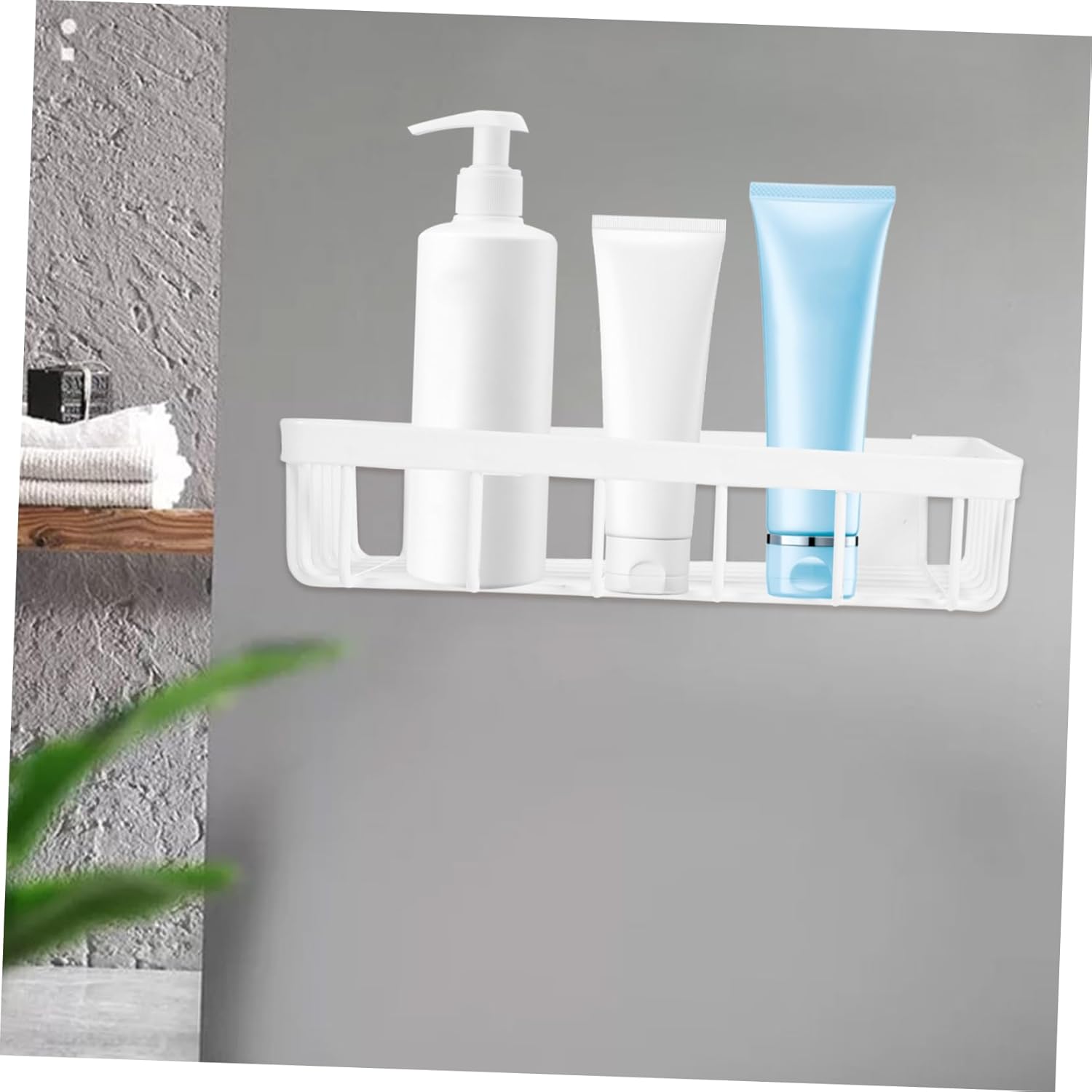 STOBAZA Extra Long Wall Mounted Bathroom Shelf Organizer