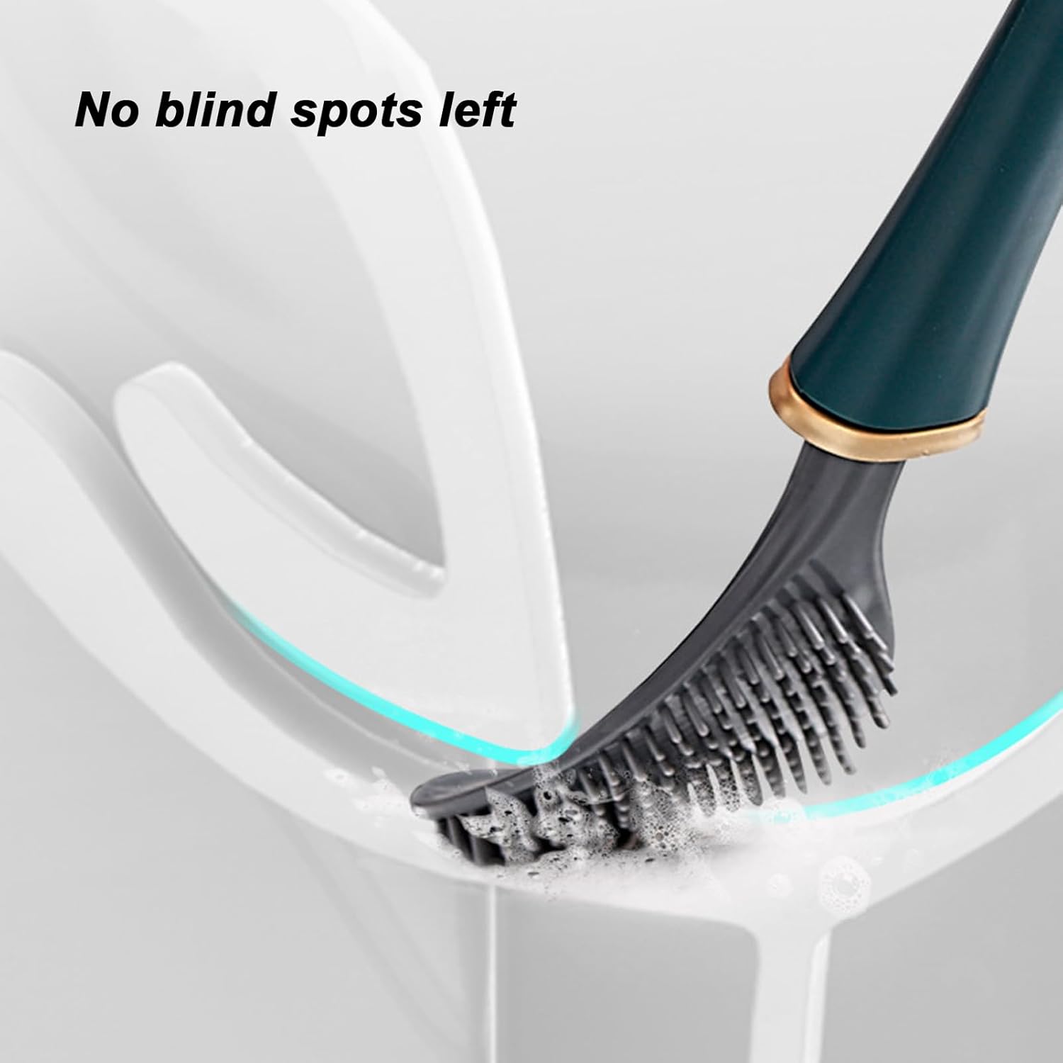 Modern Flexible Silicone Toilet Brush with Holder Set