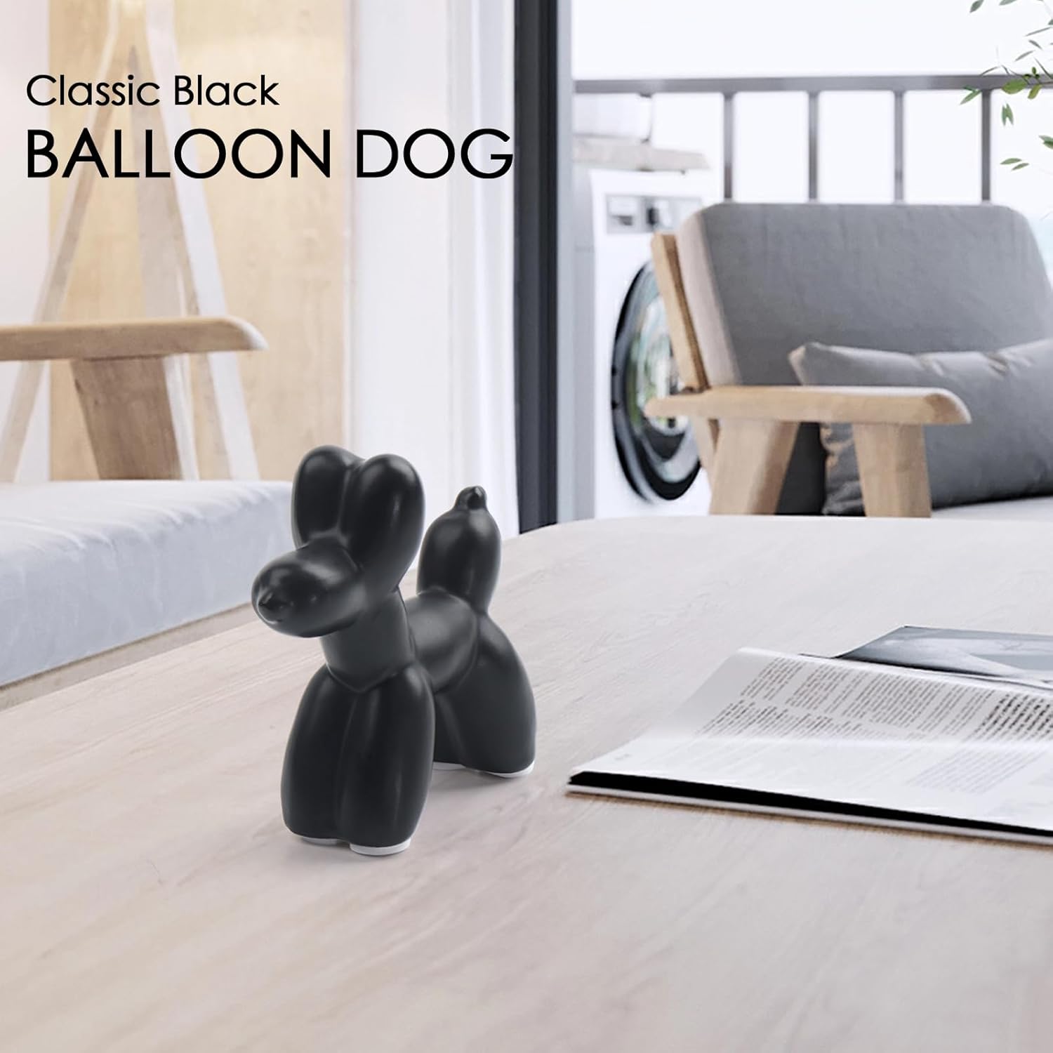 Notakia Balloon Dog Ceramic Statue Home Decor