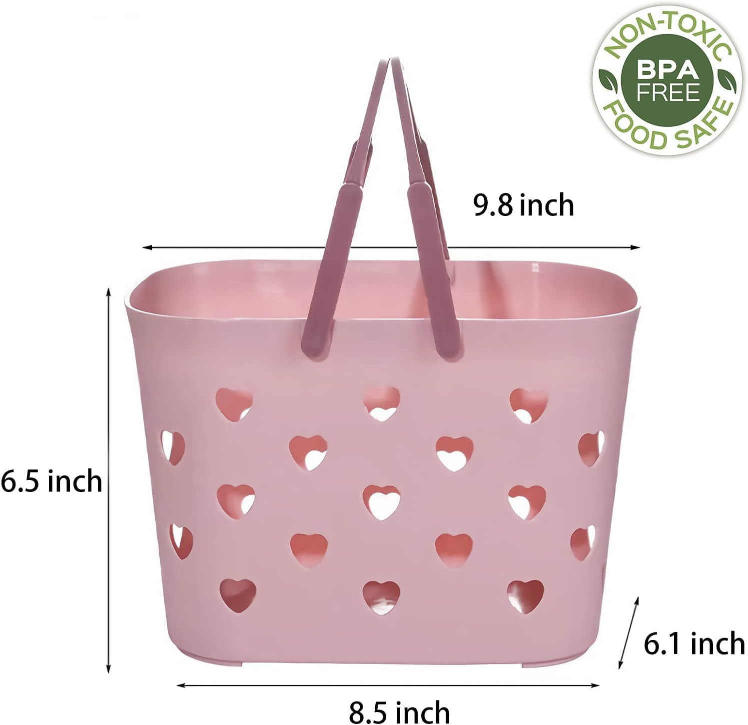 Anyoifax Portable Shower Caddy Tote with Handle - Pink