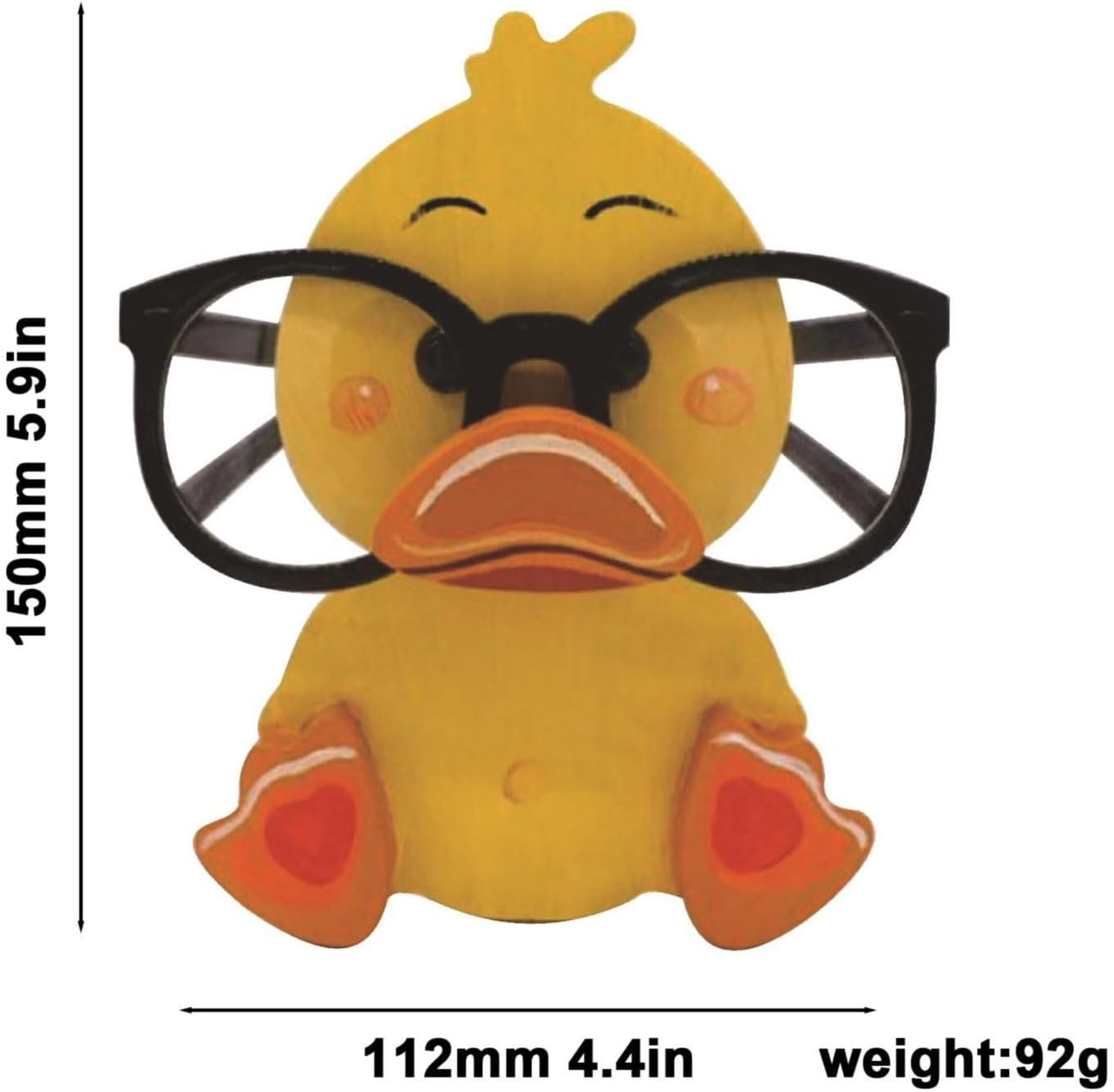 Small Statue Collectible Figurines - Cute Resin Animal Glasses Frame Sculptures for Home Office Decor