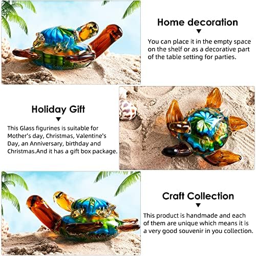 EUSTUMA Hand Blown Glass Sea Turtle Ornament