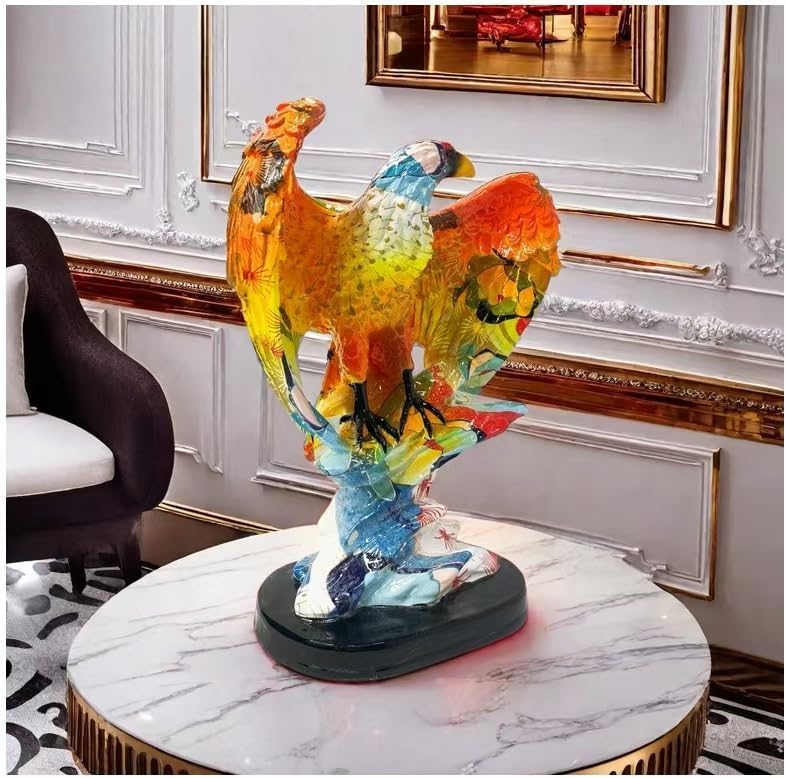 Rekeell Decorative Resin Eagle Statue Purple Blue