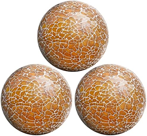 3PCS 335inch Decorative Glass Orbs for Home Party