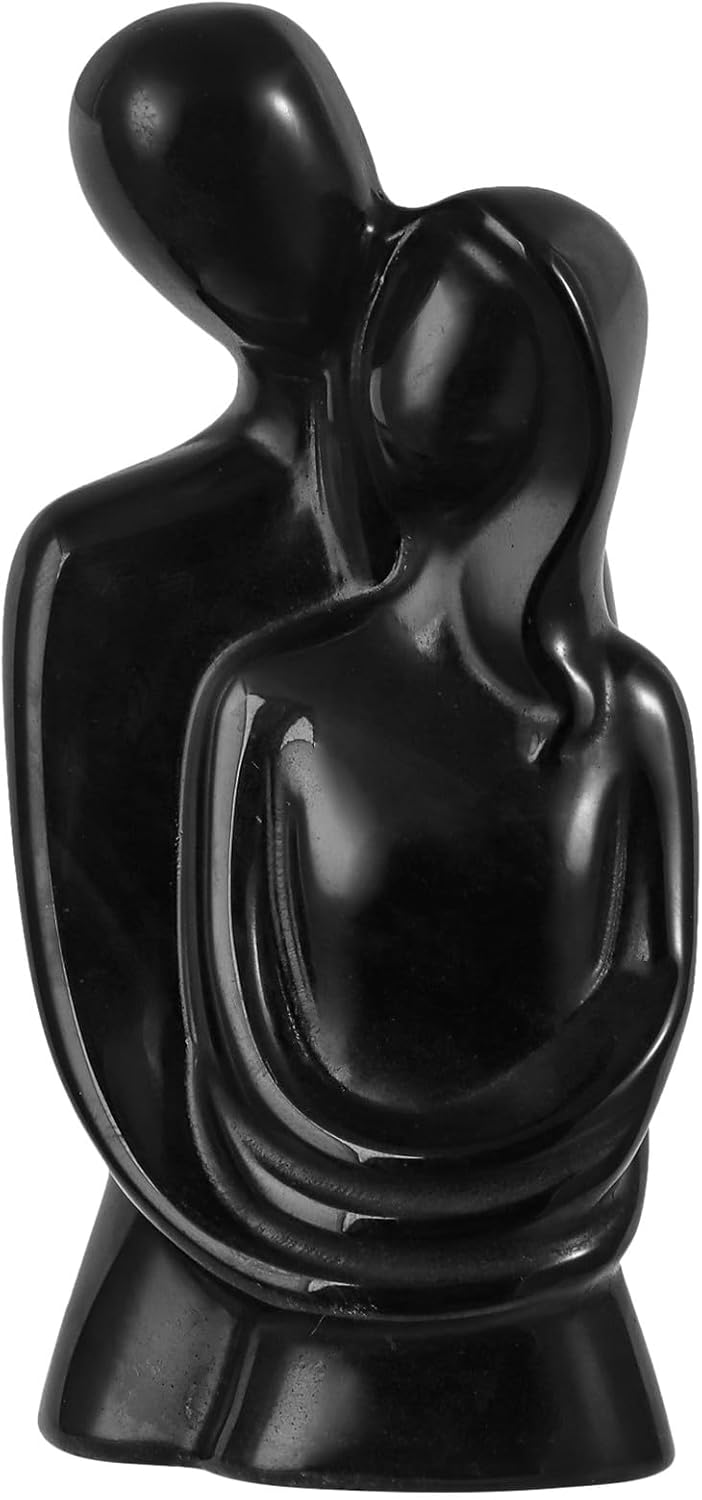 Sportmusies Black Obsidian Romantic Couple Sculpture 1