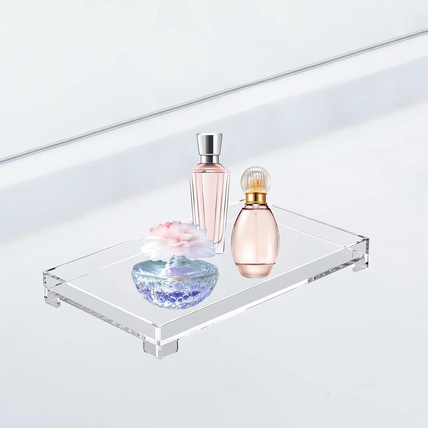 DELIPPLY Vanity Bathroom Tray Organizer Storage