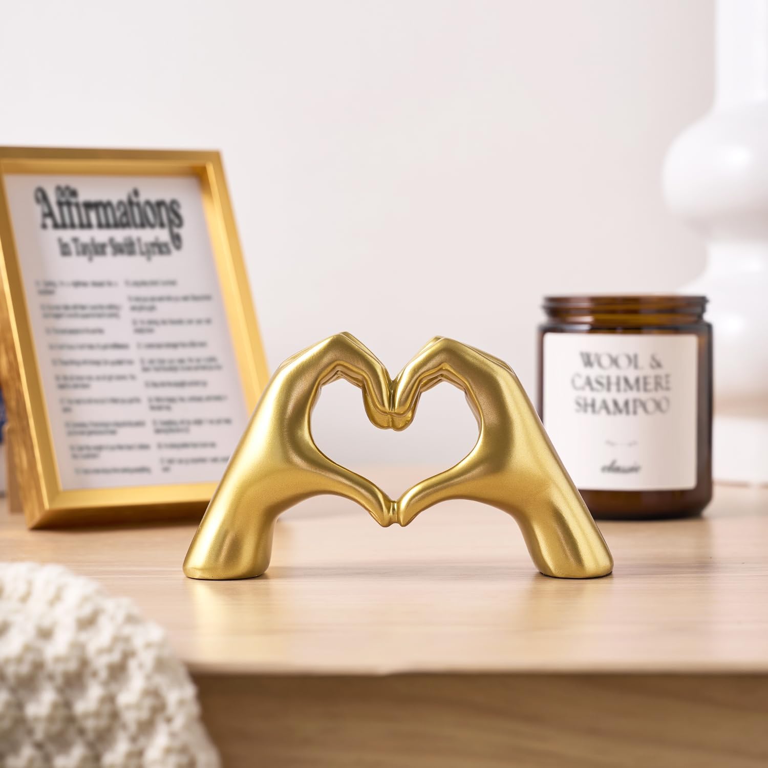 Heart Hands Sculpture Decor for Bedroom and Office