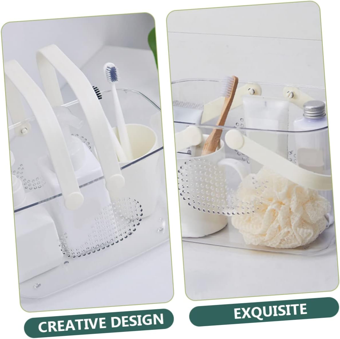 ULTECHNOVO Shower Basket Organizer with Handle