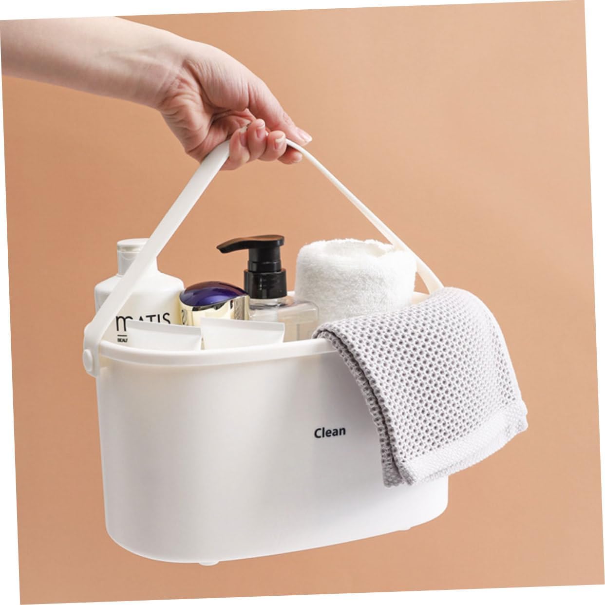 PRETYZOOM 1Pc Plastic Shower Basket Organizer for Bathroom Kitchen and Hotel