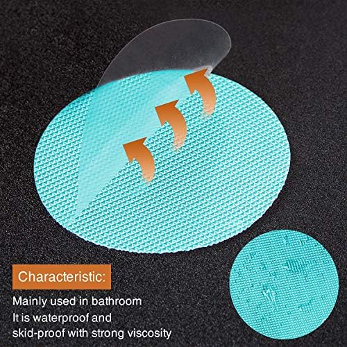 Non-Slip Bathtub Stickers Set 24PCS Blue Safety Treads Adhesive Decals