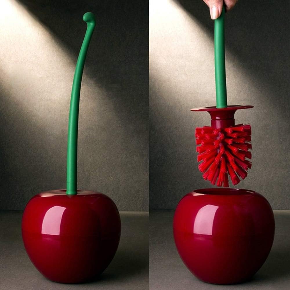 MYERZI Cherry Shape Toilet Brush Holder Set