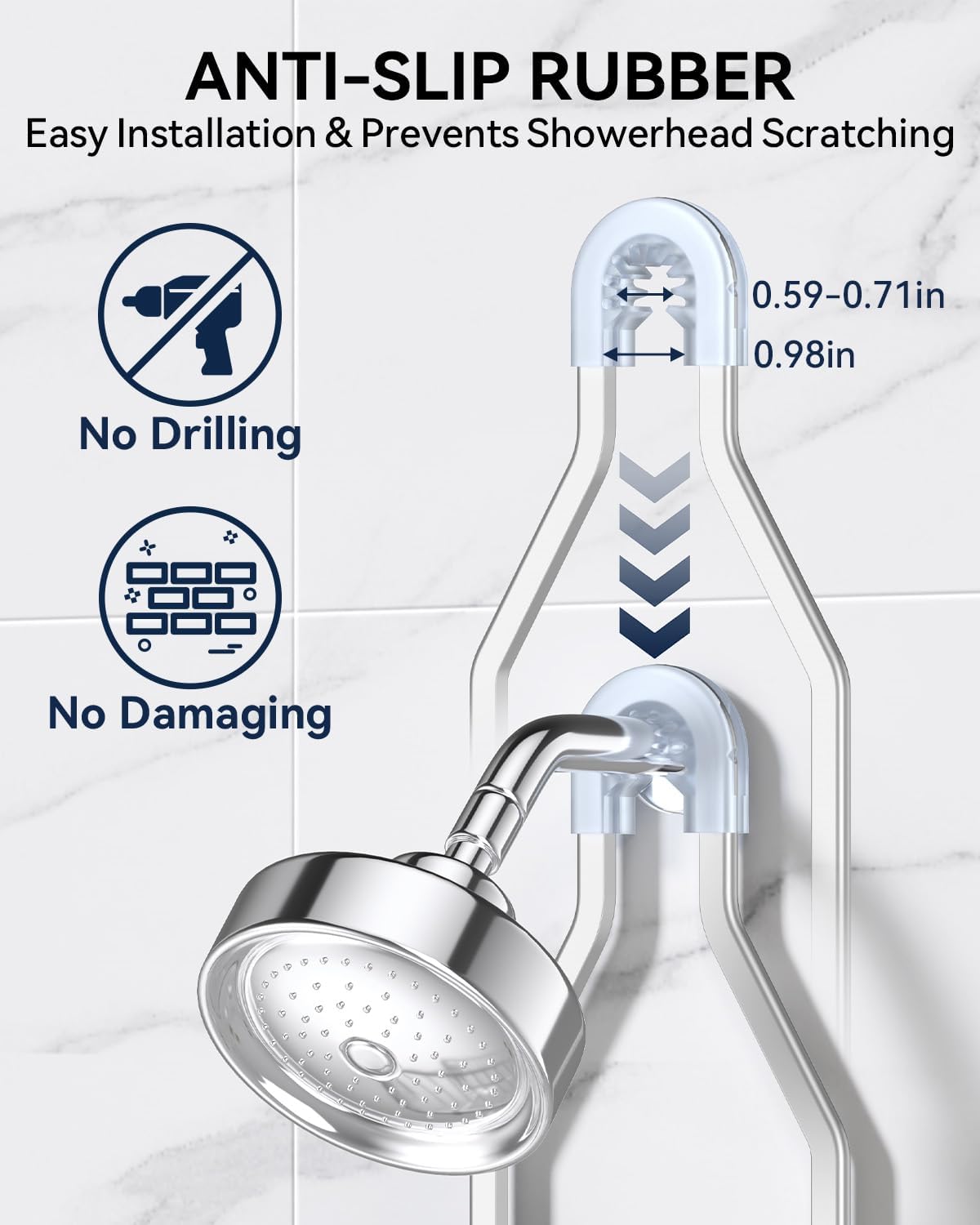 YASONIC Shower Caddy with 2 Tiers and Hooks