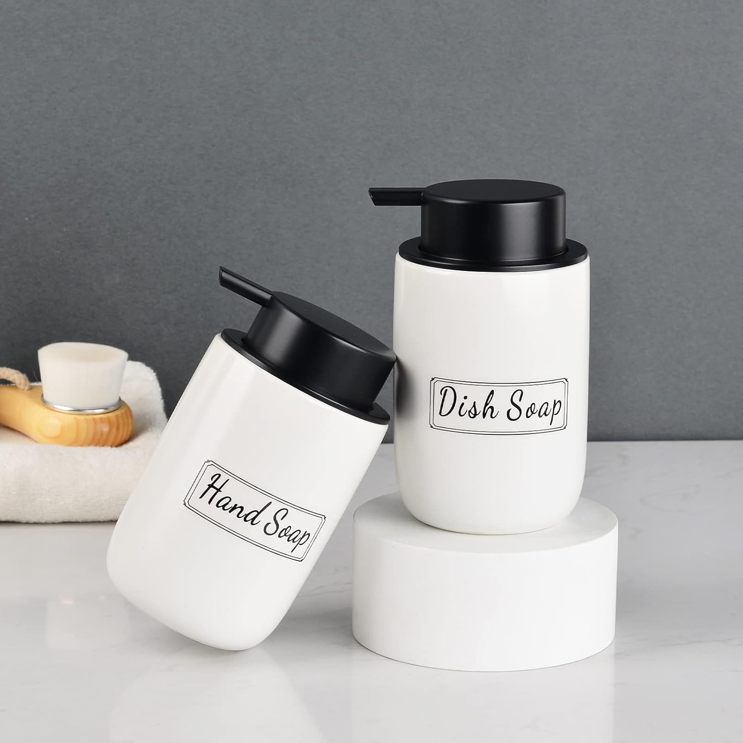 BosilunLife Ceramic Soap Dispenser Set - 2 Pack