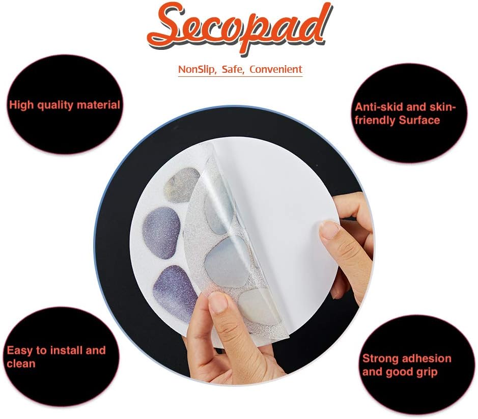 Secopad Non-Slip Bathtub Stickers with Premium Scraper