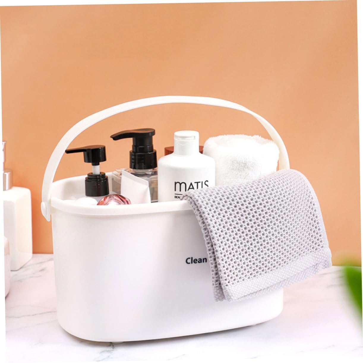 Ciieeo Portable Plastic Shower Basket with Handle 1