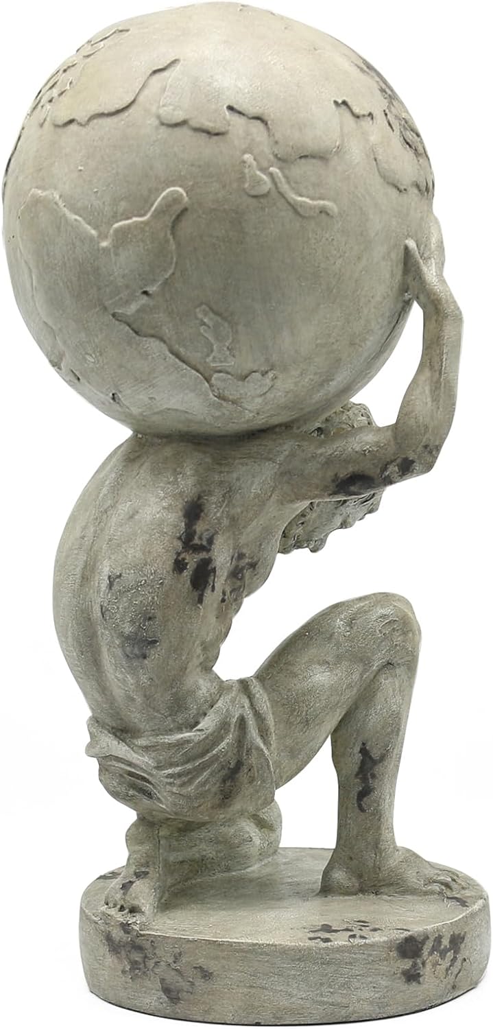 Lukitas Atlas Holding Earth Statue Resin 115 Inches