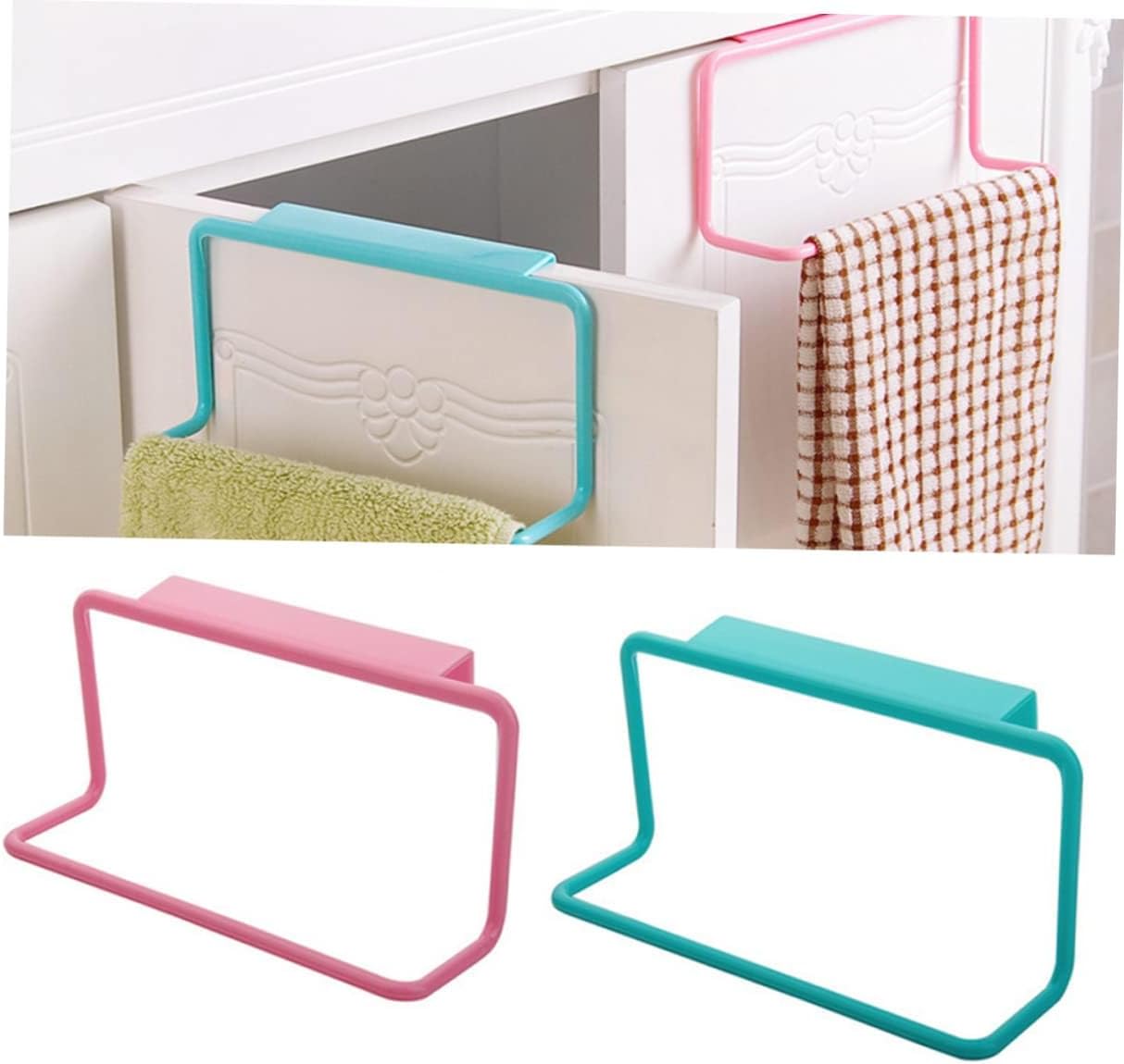 ULTECHNOVO 2pcs Door Towel Rack with Duster Cloth Hanger