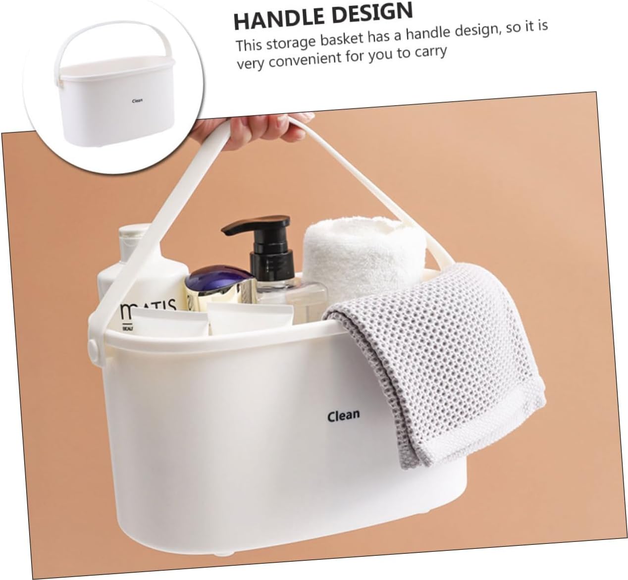 Wakauto Portable Shower Basket with Drain Design