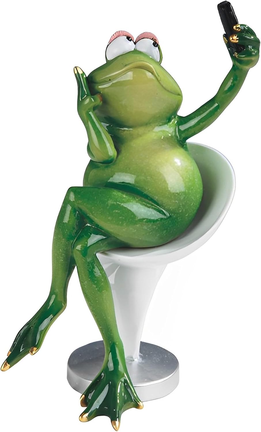 ICE ARMOR 75 H Frog Selfie Statue Figurine