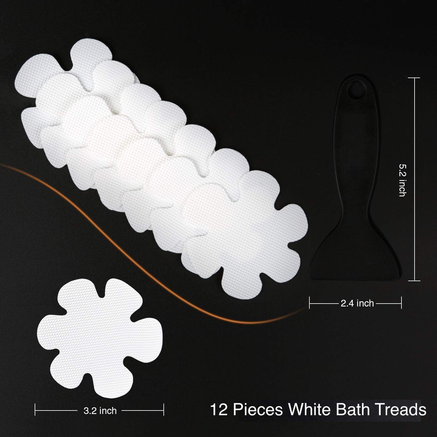 Non-Slip Bathtub Stickers with Premium Scraper